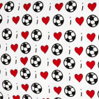 Cotton woven Love Football Timeless Treasures (per 10cm)