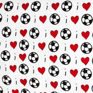 Coton imprimé Love Football Timeless Treasures (par 10cm)