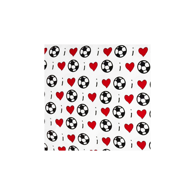 Cotton woven Love Football Timeless Treasures (per 10cm)