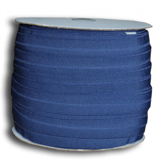 Biais élastique 2.5cm Bleu marine (Bobine 100m)