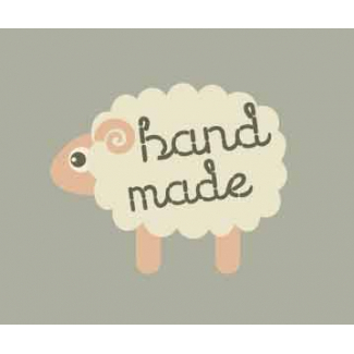 10 woven labels "Hand made" Sheep