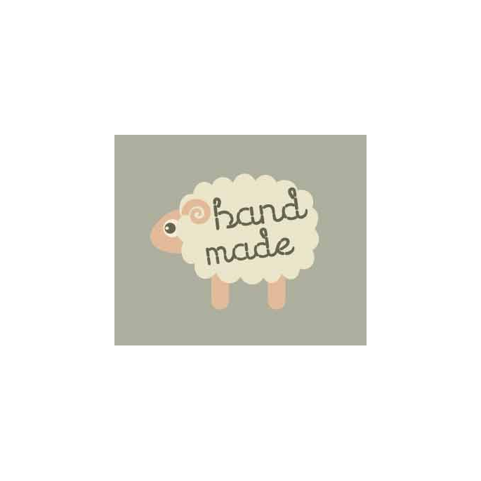 10 woven labels "Hand made" Sheep