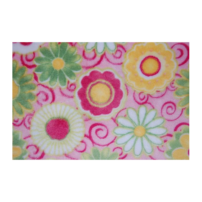 Minky - Posies Pink - Robert Kaufman (per meter)