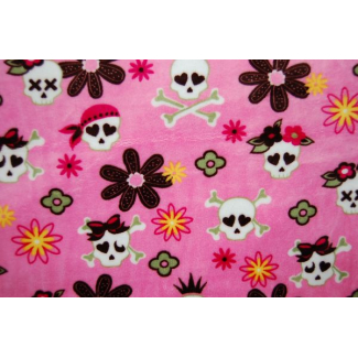 Minky - Pirates Pink pink background - Robert Kaufman (per meter