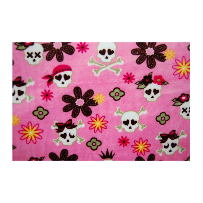 Minky - Pirates Pink pink background - Robert Kaufman (per meter