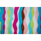 Minky - Ribbon Pink Aqua - Robert Kaufman (per meter)