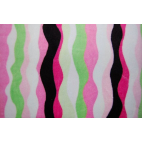 Minky - Ribbon Pink Black - Robert Kaufman (per meter)