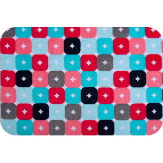 Minky - Watermelon Aqua Foxy Boxy - Robert Kaufman (per meter)