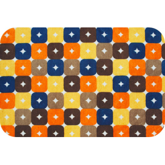 Minky - Brown Orange Foxy Boxy - Robert Kaufman (per meter)