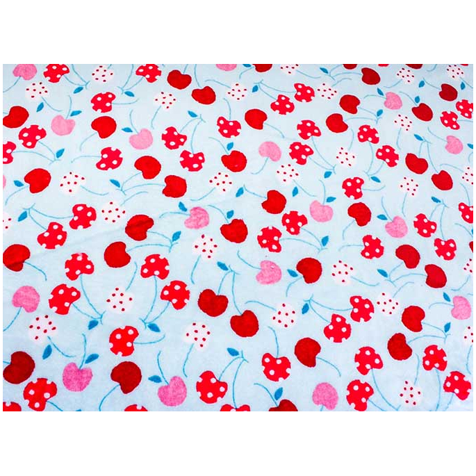 Minky - Blue Cherries - Robert Kaufman (per meterm)