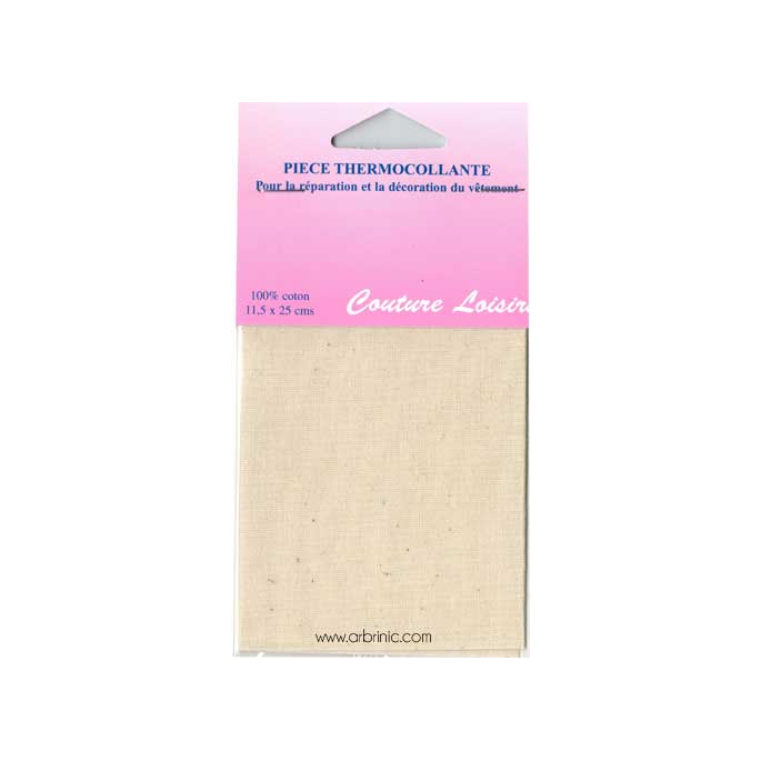 Pièce thermocollante - Percale coton Ecru