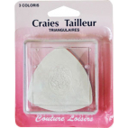 Craies tailleur triangle - lot de 3 (blanc, rouge, bleu)