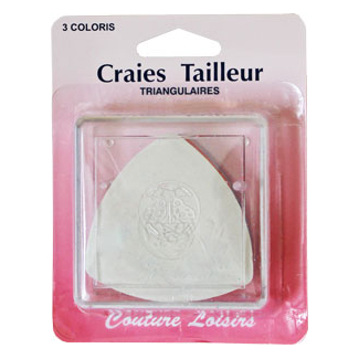 Craies tailleur triangle - lot de 3 (blanc, rouge, bleu)