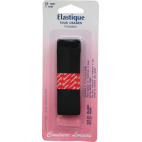 Elastique Tissé 25mm Noir (1m)