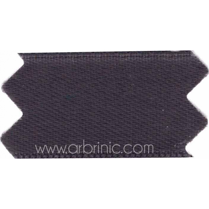 Satin Ribbon double face 25mm Anthracite Grey (by meter)