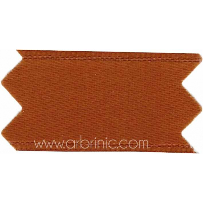 Satin Ribbon double face 11mm Chocolate Brown (by meter)