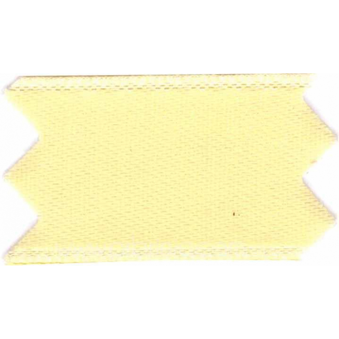 Ruban Satin double face 25mm Jaune Clair (au mètre)