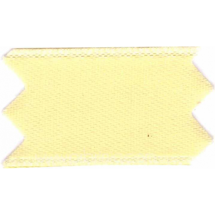 Satin Ribbon double face 25mm Light Yellow (by meter)