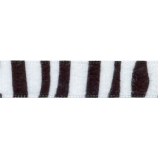Velvet Ribbon 25mm Zebra (by meter)