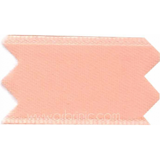 Satin Ribbon double face 25mm Peach Pink (by meter)