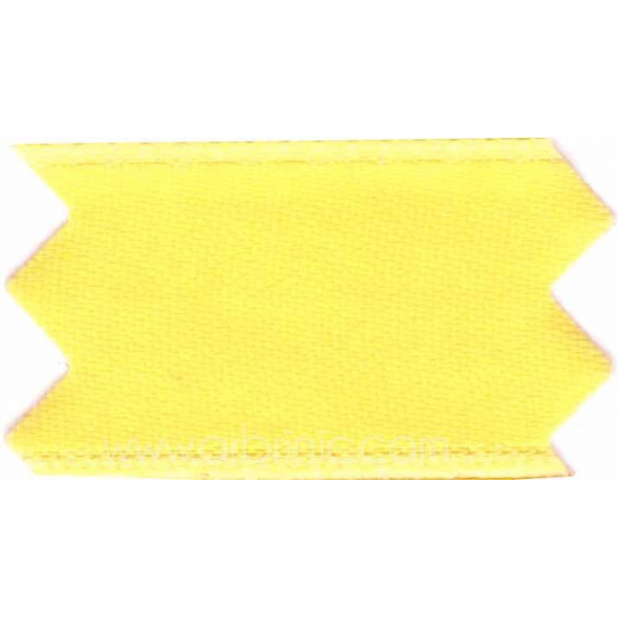 Ruban Satin double face 25mm Jaune Citron (au mètre)