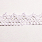 Dentelle 100% coton 15mm Blanc (au mètre)