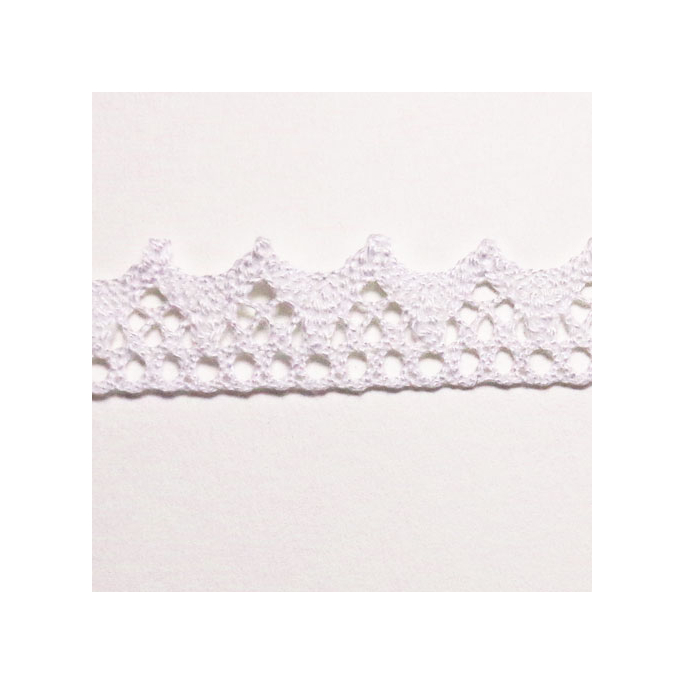 Dentelle 100% coton 15mm Blanc (au mètre)