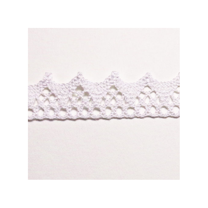 Lace ribbon 100% cotton 15mm White (by meter)