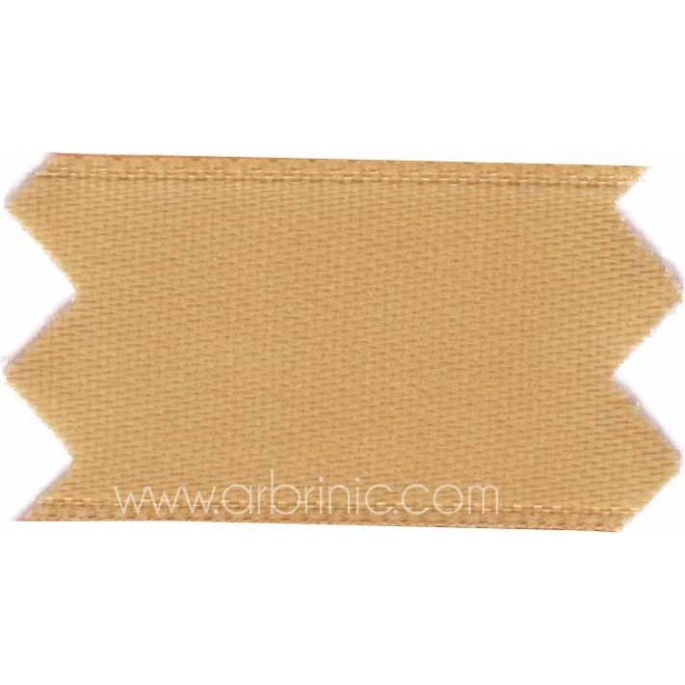 Satin Ribbon double face 25mm Light brown (by meter)