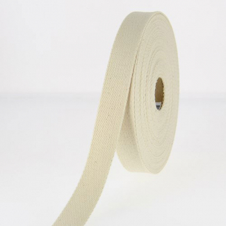 Cotton Webbing 30mm Ecru (by meter)