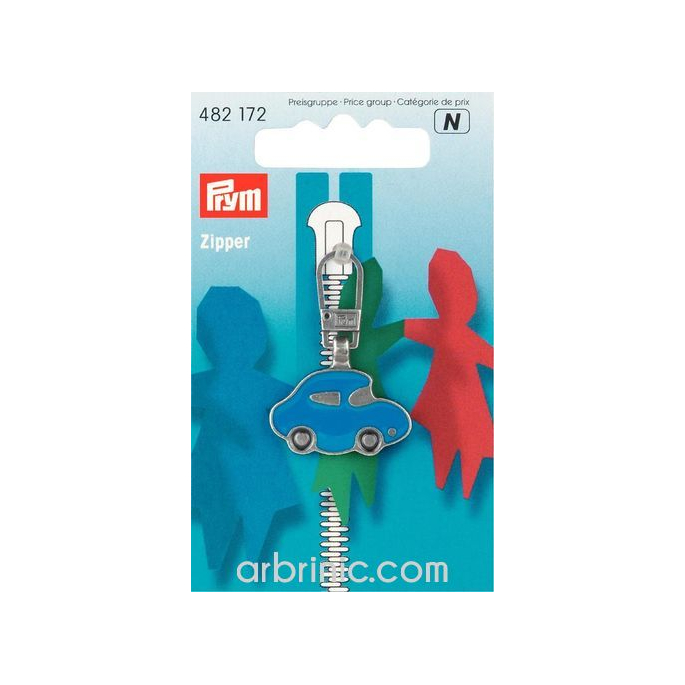 Zip puller Blue Car PRYM