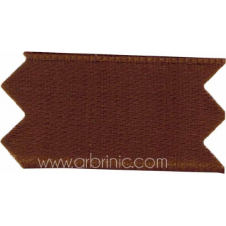 Ruban Satin double face 11mm Marron (au mètre)