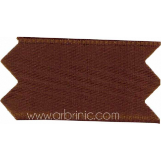 Satin Ribbon double face 11mm Brown (by meter)