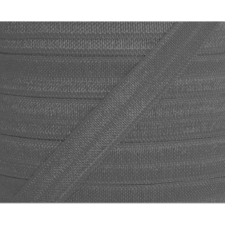 Shinny Fold Over Elastic Oekotex 15mm Grey (25m bobin)