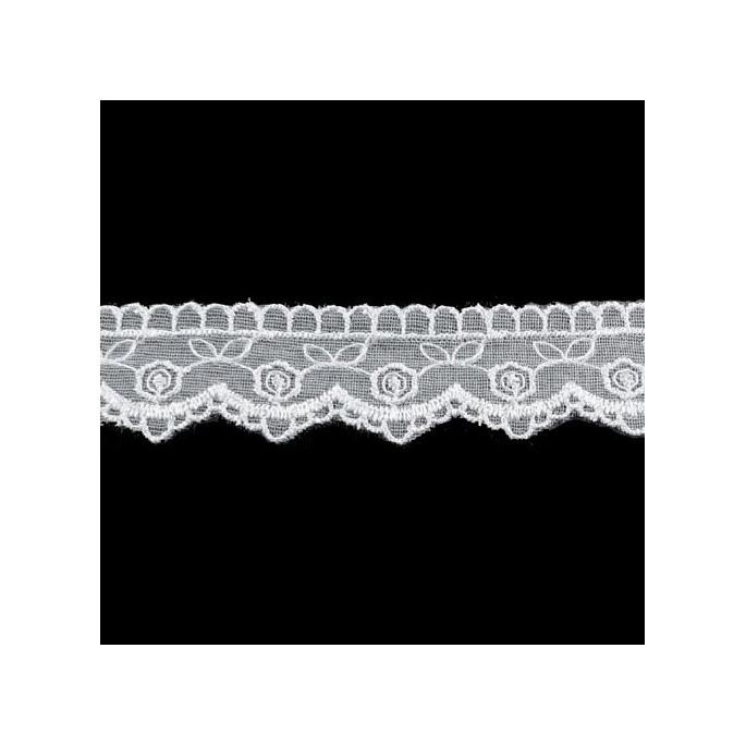 Embroidery White color 34mm (by meter)