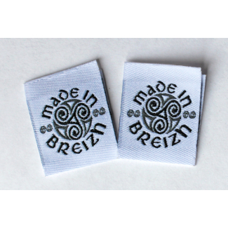 10 woven labels "Made in Breizh"