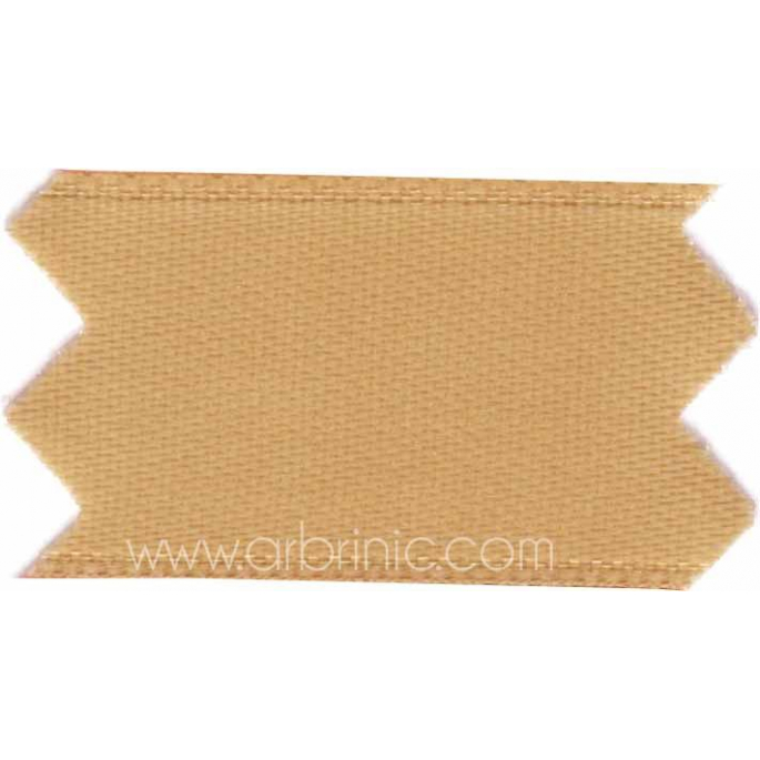 Satin Ribbon double face 11mm Light brown (by meter)