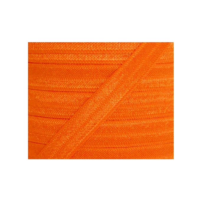 Shinny Fold Over Elastic Oekotex 15mm Orange (by meter)