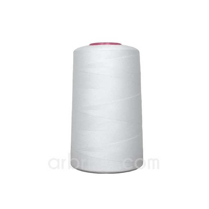 Polyester Serger and sewing Thread Cone (4573m) White