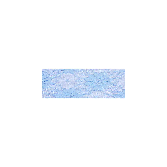 Lace Floral Ribbon 40mm - Blue (by meter)