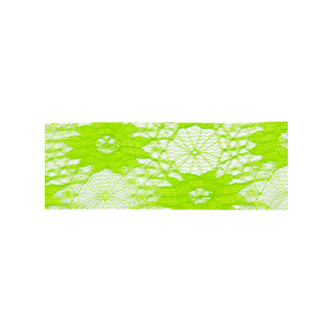 Dentelle Florale 40mm - Vert (au mètre)