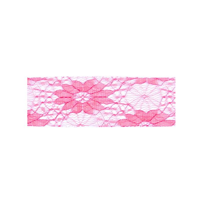 Lace Floral Ribbon 40mm - Pink (by meter)