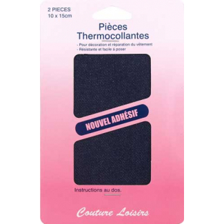 Pièce thermocollante - Coton Jeans Foncé (x2)