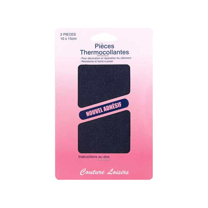 Pièce thermocollante - Coton Jeans Foncé (x2)