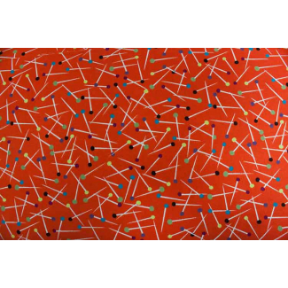 Coton imprimé Pin Scatter Orange Michael Miller par 10cm