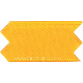 Satin Ribbon double face 25mm Orange Yellow (by meter)