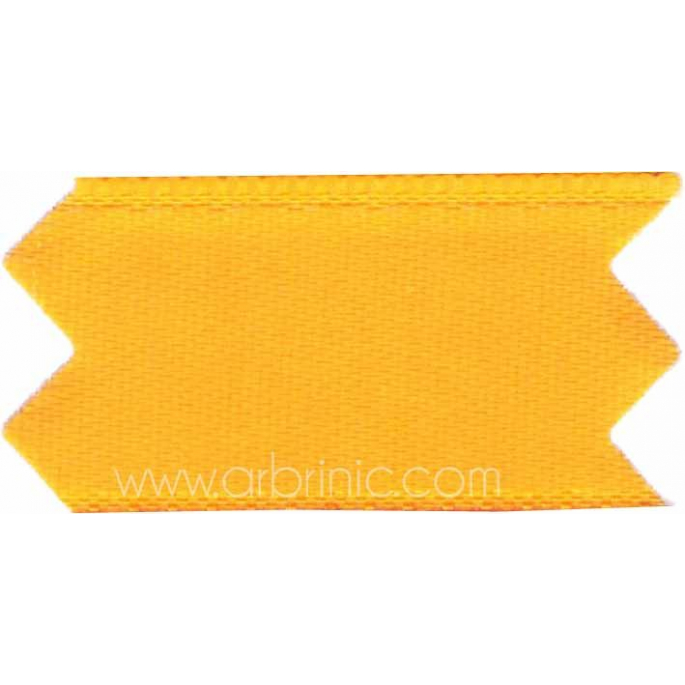 Ruban Satin double face 25mm Jaune Orangé (au mètre)