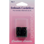 Ajustable Cord toggles Black (x2)