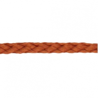 Cordon Anorak - tresse plate 5mm Marron (au mètre)