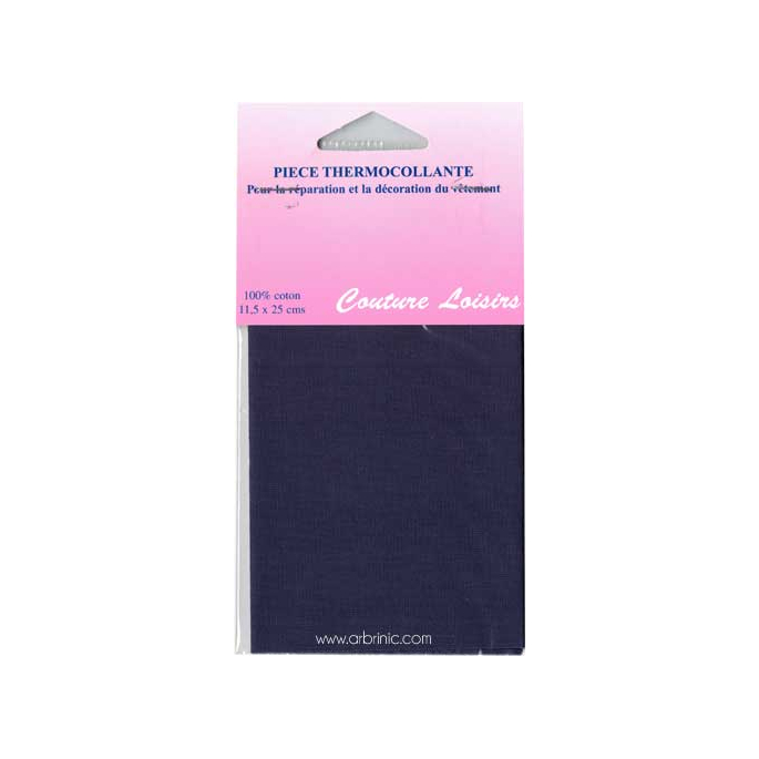 Pièce thermocollante - Percale coton Marine